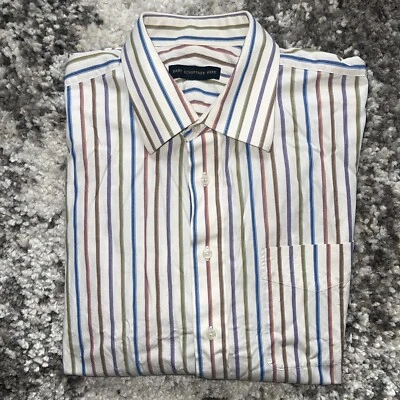 Camisa Hart Schaffner Marx Botón Delantero Para Hombres XL 17 34 Multi Informal Vestido Informal Foto 1 de 4