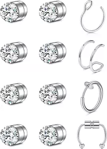 Fake Nose Ring Hoop Fake Septum Fake Nose Ring Fake Septum Nose Ring Fake Nose P - Picture 1 of 8