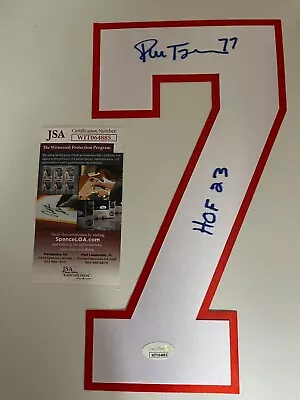 Camiseta firmada Pierre Turgeon New York Islanders número 7 inscrita patio 23 con JSA Foto 1 de 4