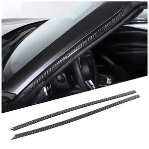 2PCS Carbon Fiber Car Windshield A-Pillar Trim Strip For Mazda MX-5 ND 2016-2023 - Bild 1 von 12