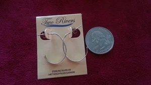 Beautiful Sterling Silver 925 New Solid Swirls Studs Earrings *B391 - Picture 1 of 4