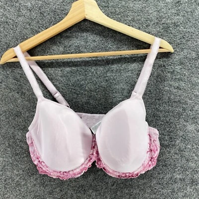 Wacoal Bralette Bra Women 38D Pink Floral Lace Underwired Opaque Push Up Casual - Image 1 of 4