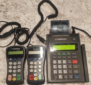 Linkpoint A10 LPA10 Credit / Debit Card Terminal W/2 Pin pads. First data FD10 - Picture 1 of 9