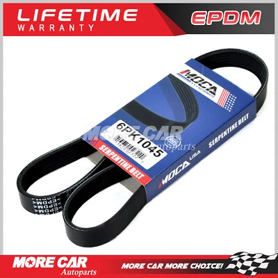 Cinturón serpentino EPDM para Dodge Caravan Honda Prelude Plymouth Toyota 6PK1045 Foto 1 de 4