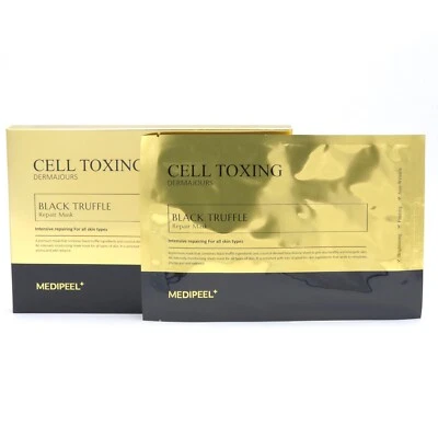 MEDI PEEL Cell Toxing Dermajours Black Truffle Repair Mask 30ml x 5pcs K-Beauty - Image 1 of 4