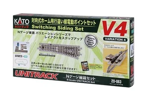 KATO N gauge V4 opposed home line Difference line electric point set 20-863 Rail - Picture 1 of 5
