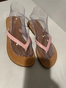 Vineyard Vines Skinny Strap Flip Flops Size 7 Pink - Picture 1 of 13