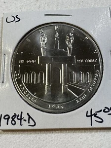 1984-D US Olympic Silver Commemorative Dollar Stadium - Picture 1 of 4