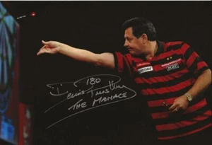 Signed Dennis Priestley Darts Autograph Photo The Menace BDO PDC World Champion - Picture 1 of 1