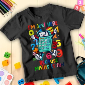 World Book Day Boys and Girls Calculator Number Day Ideas T-Shirt for Kids #ND - Picture 1 of 35
