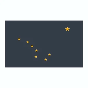 Alaska State Flag Sticker, Decal, Bumper Sticker Vacation Sticker 3" x 5" - Picture 1 of 2