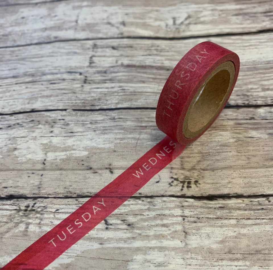 Calendario Planificador Días de la Semana Washi Tape Papercraft Diario Agenda  Foto 1 de 1