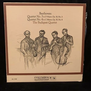 BEETHOVEN String Quartets Op. 18 #3 & 4 - BUDAPEST QUARTET - COLUMBIA 6EYE LP - Picture 1 of 4