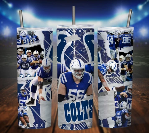 20oz Indianapolis Colts NFL tumbler with box, lid and straw Cover