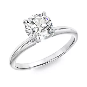 14KW 1 1/2 CTTW GHI SI Lab Grown Solitaire Ring # 3 - Picture 1 of 1