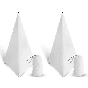 PRORECK Supporto Altoparlante Cover Treppiede Gonna Skrim 360 gradi Bianco x 2 PZ - Foto 1 di 4