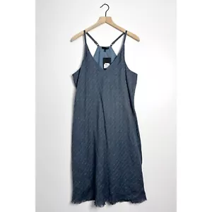 ATM Anthony Thomas Melillo Racerback Linen Shift Dress Chambray size Large NWT - Picture 1 of 7