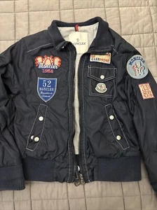 Moncler  lightweight  Jacket wind  8y 128cm blue RARE full zip Blue boy girl 7y - Picture 1 of 10