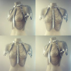Valkyrie Queen Scalemail Silver Chains Harness With detachable Shoulder Armour 