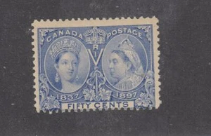 CANADA # 60 FINE-MNH 50cts DIAMOND JUBILEE(Gum Crinkle) CAT VALUE $450 (CC44) - Picture 1 of 1