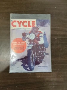 February 1952 Cycle Magazine DEADLY CURVES Harley-Davidson Motorcycle Cover - Picture 1 of 5
