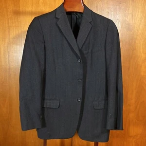 Vintage Suit Jacket 38 40 R Brown Herringbone Retro Rockabilly 50s 1950s Coat - Picture 1 of 7