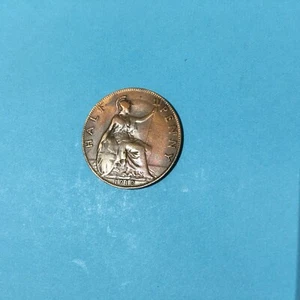 GREAT BRITAIN 1/2 PENNY 1910 KM # 793.2 F-VF. - Picture 1 of 2