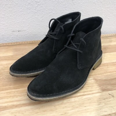 Clarks Boots Womens 7 Shoe Black Chukka Desert Suede Lace Up Ankle Made in Italy - Image 1 of 4