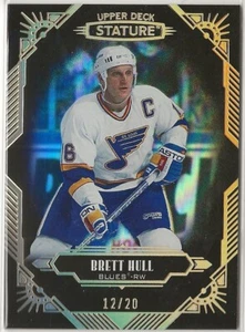 2020-21 Upper Deck Stature Black #96 Brett Hull 12/20 St Louis Blues - Imagen 1 de 2