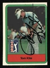 1982 DONRUSS GOLF CARD #1 TOM KITE AUTOGRAPHED HQ EARLY PRISTINE FULLY SIGNED 