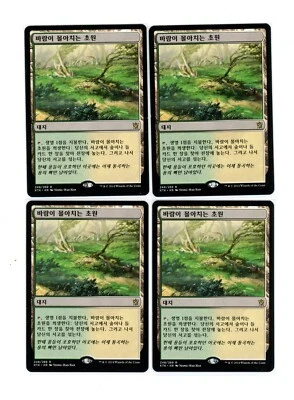 4x Windswept Heath x4 - Khans of Tarkir - Korean - MTG Magic Playset - NM/LP - Image 1 of 2