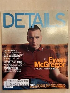 Details Mag May 2001 Ewan McGregor Christina Ricci Black Crowes Dale Earnhardt - Imagen 1 de 2