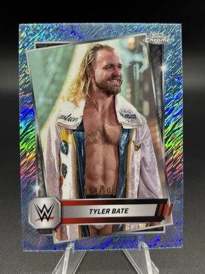 Tyler Bate AQUA SHIMMER REFRACTOR /199 2025 Topps Chrome WWE #157 - Image 1 of 4