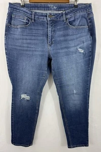 Time And Tru Women's Factory Distressed Stretch Skinny Jeans Pants Size: 20P - Picture 1 of 6