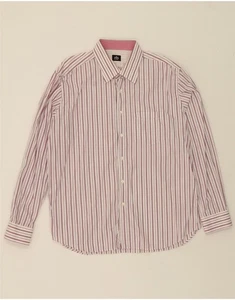 ROCCOBAROCCO Mens Shirt Size 45 18 2XL Pink Pinstripe DE35 - Picture 1 of 4
