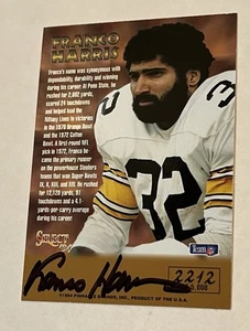 1994 Select Franco Harris Auto /5000 Franco Harris Autograph HOF Steelers - Picture 1 of 2