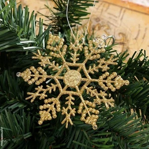 12pz Fiocco di Neve 12cm per Natale Albero di Natale Decorazione Festa Decorazione Casa - Foto 1 di 13
