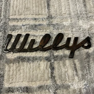 Vagón de colección Willys Overland años 40 50 insignia de acero inoxidable emblema OEM - Imagen 1 de 8