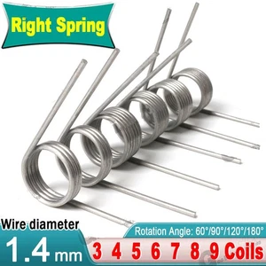 Torsionsfeder (10er Pack), 1,4 mm Drahtdurchmesser, 7 mm - 15 mm Außendurchmesser, rechte Feder - Bild 1 von 12