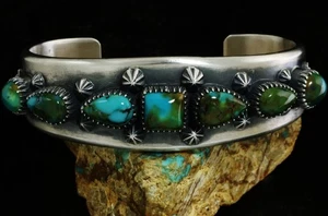 Bracciale Derrick Gordon Sierra Nevada Turchese Lingotto Argento Sterling Fila - Foto 1 di 8