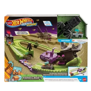 Hot Wheels Minecraft Ender Dragon vs Steve Diecast Playset 2025 NEW - Picture 1 of 7