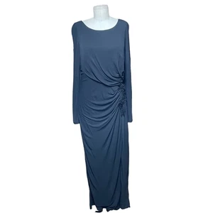 Marchesa Notte schwarz Langarm matt Jersey Abendkleid gerafft Größe 10 - Bild 1 von 10