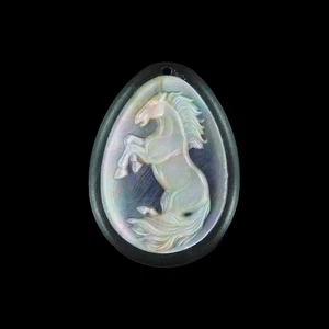 Cuentas de diseñador mop caballo tallado GM052022 - Imagen 1 de 4
