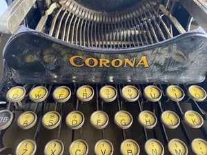 Vintage Corona 3 Folding Typewriter with Case Early Portable c1920 Untested - Picture 1 of 13