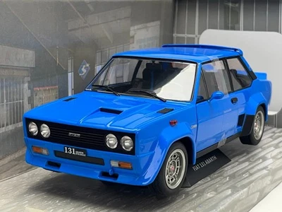 Fiat 131 Abarth 1980 Blu Modello Auto Diecast In Scala 1/18 Solido S1806004 - Immagine 1 di 4