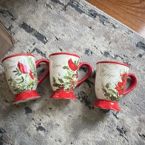 Cardinal Holiday Becher Peace zertifiziert international 16 Unzen 5" hoch 3er Set - Bild 1 von 8