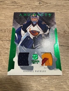 Parche/camiseta Pavelec #86 2011-12 Upper Deck Artifacts Emerald - Imagen 1 de 1