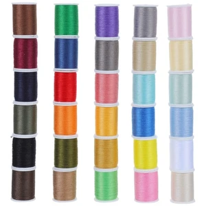 30 Rolls Polyester Thread for Hand Sewing Accessories Home Supplies - Picture 1 of 12