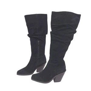 Vince Camuto Alimber lässige kniehohe schwarze Wildlederstiefel Damengröße 8,5 - Bild 1 von 13