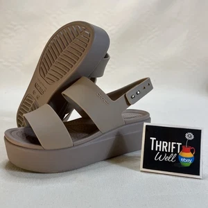 Damen-Sandalen Crocs Brooklyn niedriger Keilabsatz Größe 3 - Bild 1 von 14
